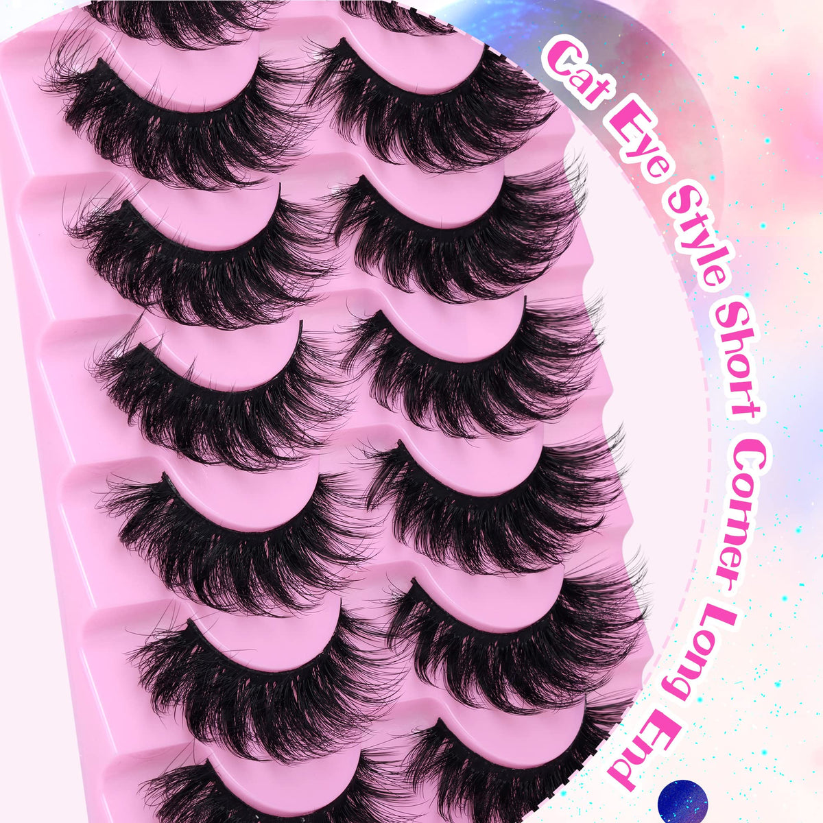 Side view of JIMIRE Faux Mink Lashes showcasing cat eye style