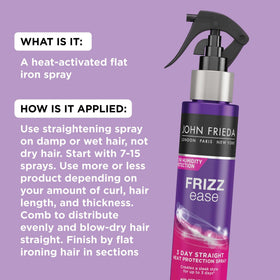 Side view of John Frieda Frizz Ease 3 Day Straight Heat Protection Spray