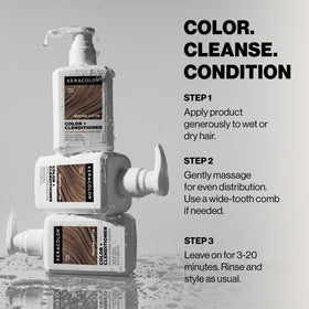 Side view of KERACOLOR Color + Clenditioner Mocha Latte bottle