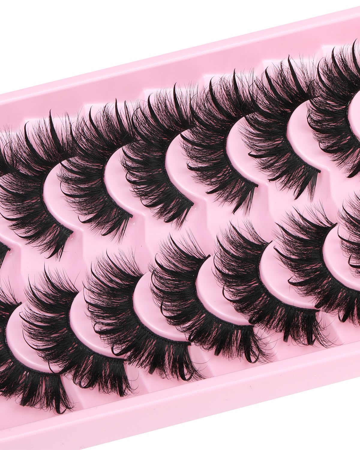 Side view of Kiromiro Fluffy Mink Lashes highlighting the spikes