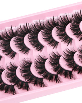Side view of Kiromiro Fluffy Mink Lashes highlighting the spikes