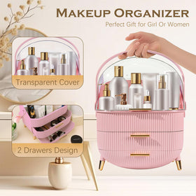 side view of lurcns Vanity Organizer highlighting handle