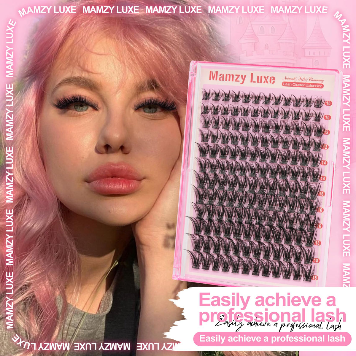 Side view of Mamzy Luxe Lash Clusters