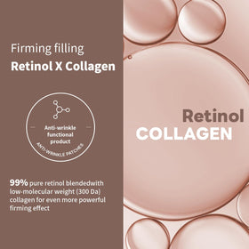 Side view of MEDIHEAL Retinol Collagen Lifting Mask with ingredients list