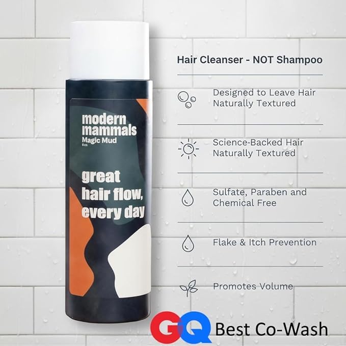 Side view of Modern Mammals Men's Shampoo Alternative 8oz bottle