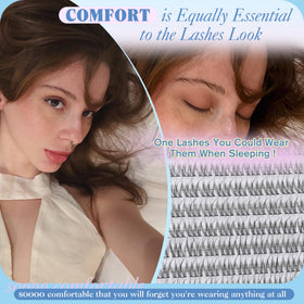 Side view of Newcally lash clusters packaging