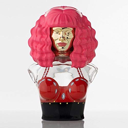 Side view of Nicki Minaj Minajesty Eau de Toilette Spray showcasing the pink wig design