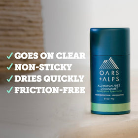 Side view of Oars + Alps Men's Deodorant stick