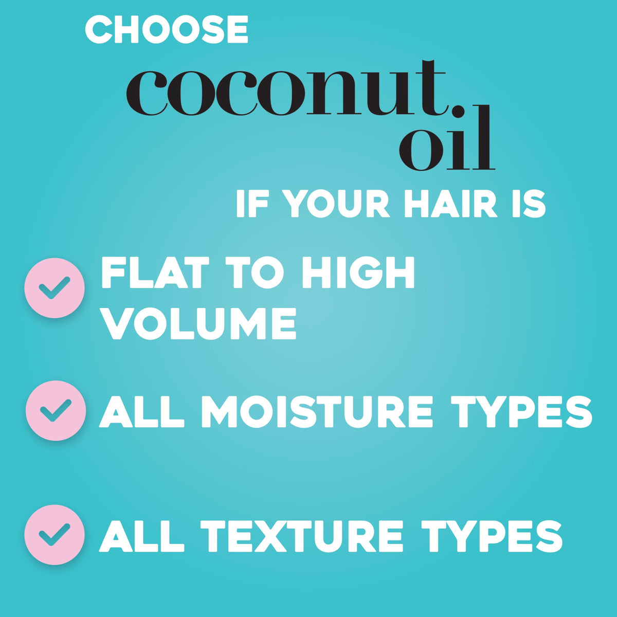 Side view of OGX Coconut Oil Hair Mist with label