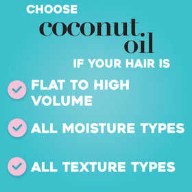 Side view of OGX Coconut Oil Hair Mist with label