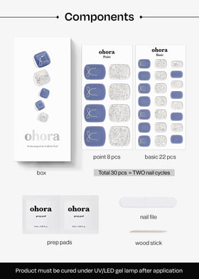 side view of ohora Semi Gel Pedi Strips box