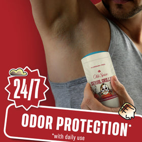 Side view of Old Spice Deodorant showcasing smooth glide formula
