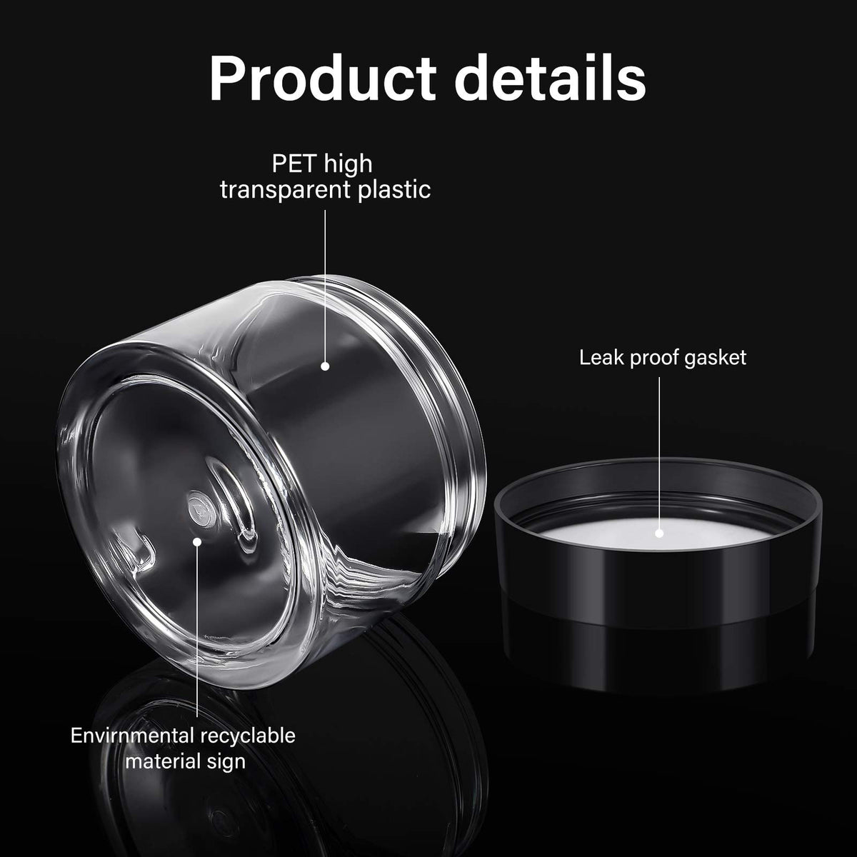 Side view of Patelai 6-ounce plastic jar