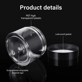 Side view of Patelai 6-ounce plastic jar