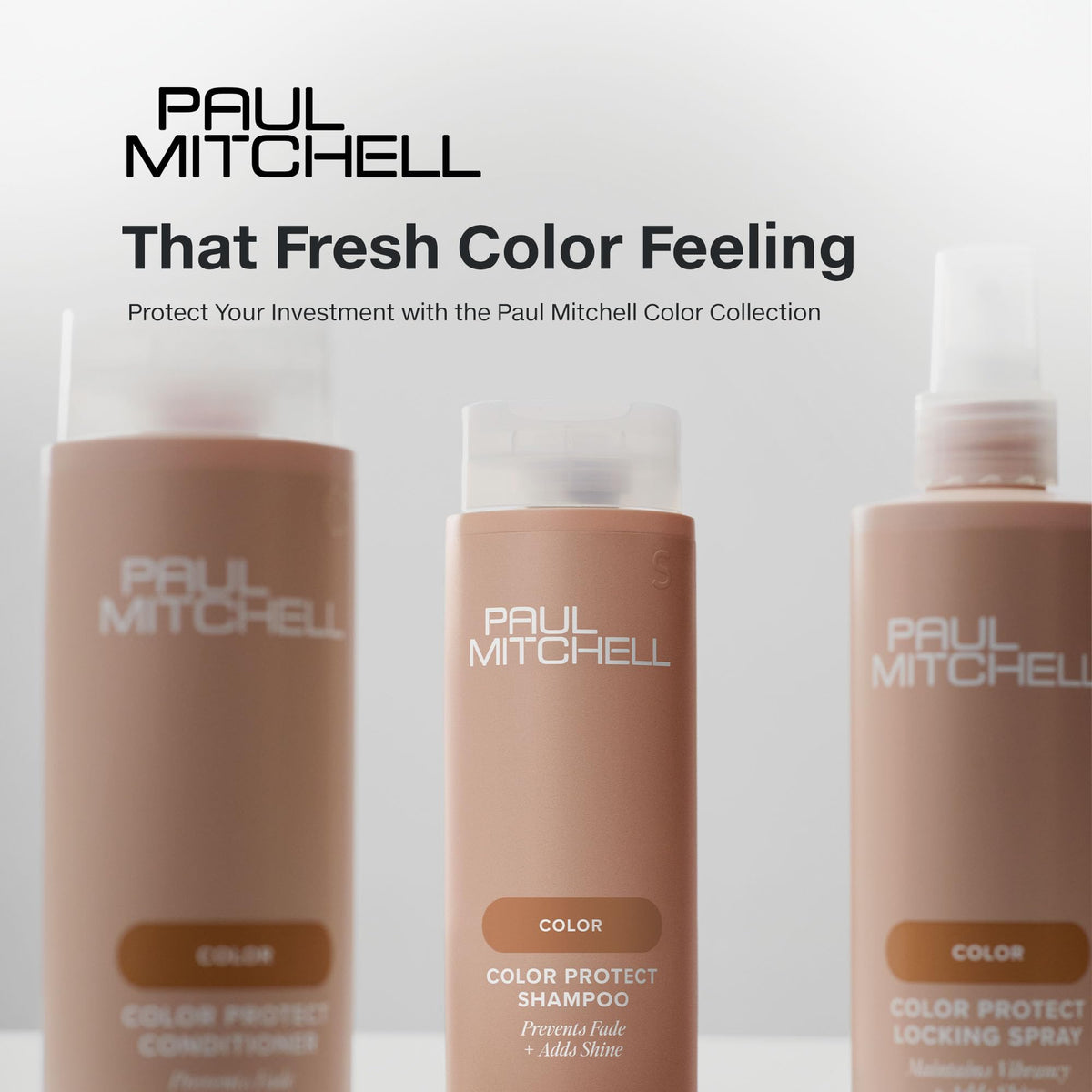 Side view of Paul Mitchell Color Protect Shampoo bottle