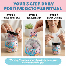 Side view of Positive Octopus Jar showing its playful design
