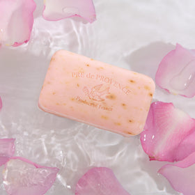 Side view of Pre de Provence soap bar highlighting its thickness