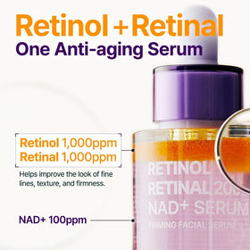 Side view of PURITO Retinol + Retinal Serum bottle
