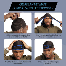 Side view of Red by Kiss Bow Wow X Power Wave Durag in use