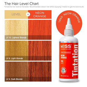 Side view of Red By Kiss Tintation Semi-Permanent Hair Colour Neon Orange bottle