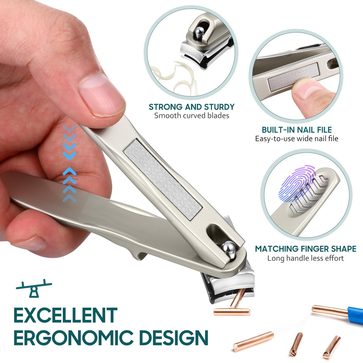 Side view of Redriver Nail Clippers with long handle