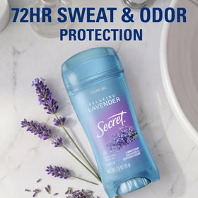 Side view of Secret Antiperspirant Deodorant, clear gel formula