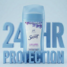 Side view of Secret Antiperspirant Deodorant showing ingredients