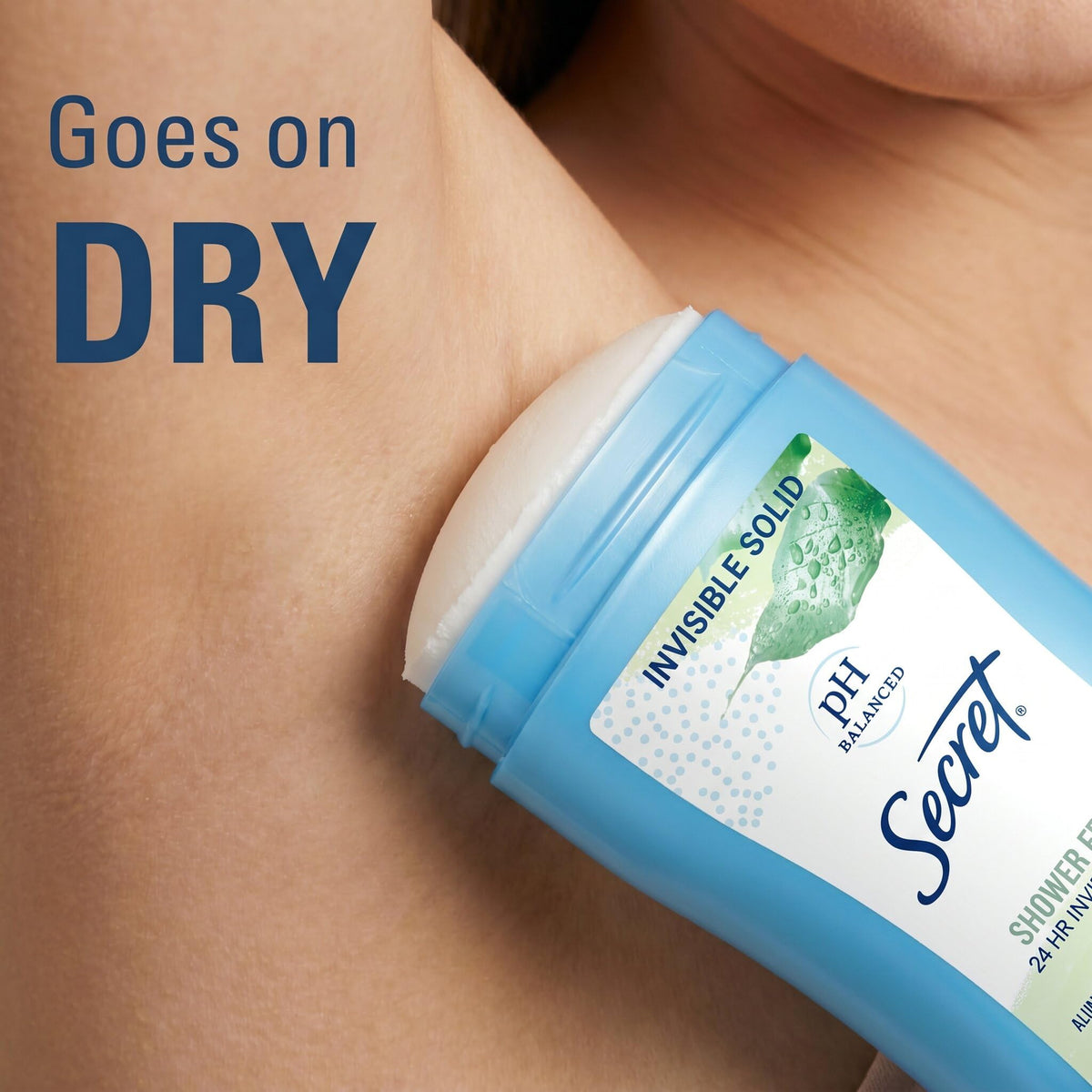 Side view of Secret Antiperspirant Deodorant stick