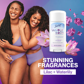 Side view of Secret Whole Body Deodorant Stick