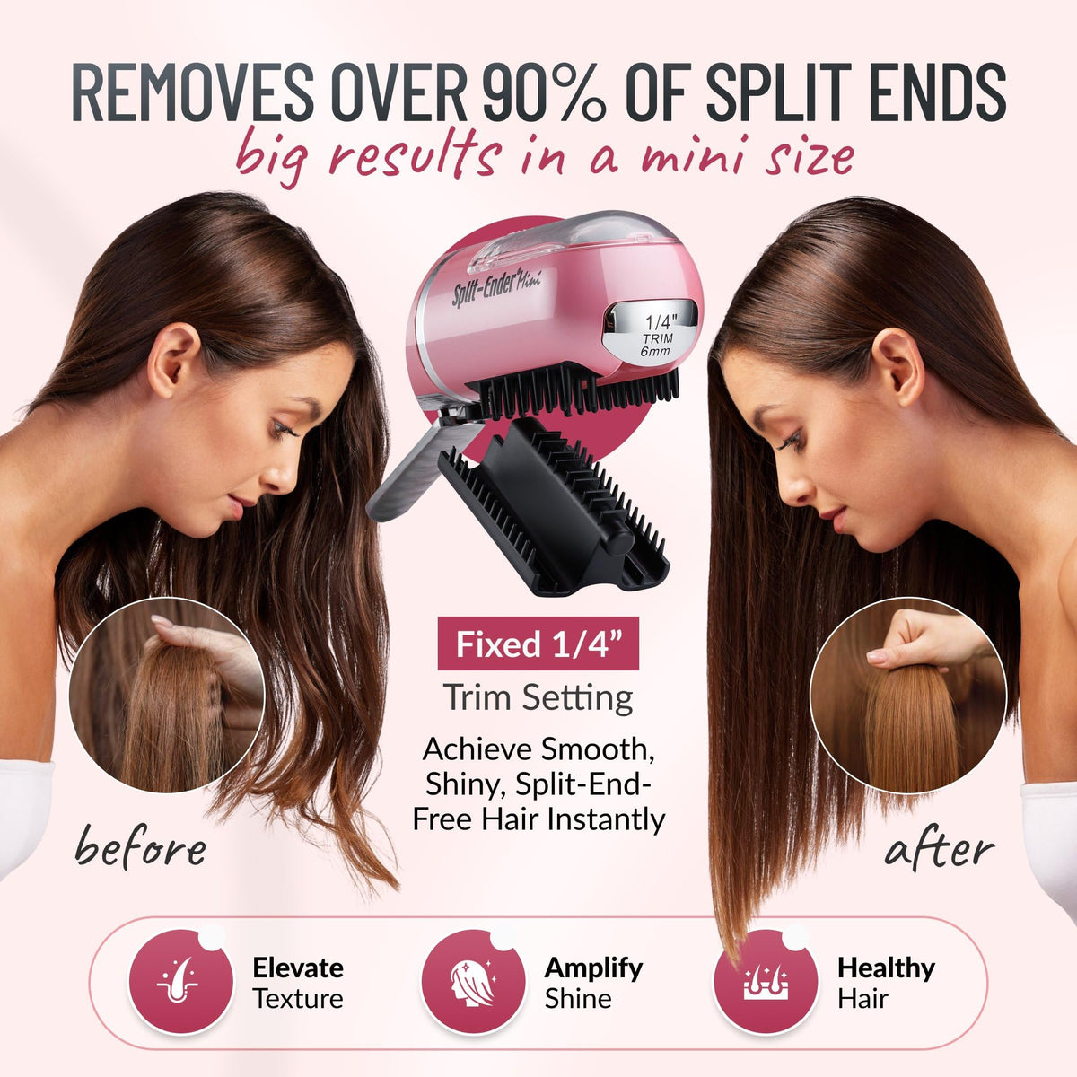 Side view of Split-Ender Mini trimmer showcasing ergonomic design