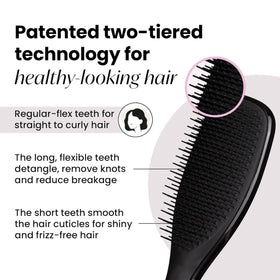 Side view of TANGLE TEEZER The Wet Detangler Hairbrush showing 325 teeth