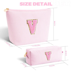 Side view of the Btffitting makeup bag set showing design details