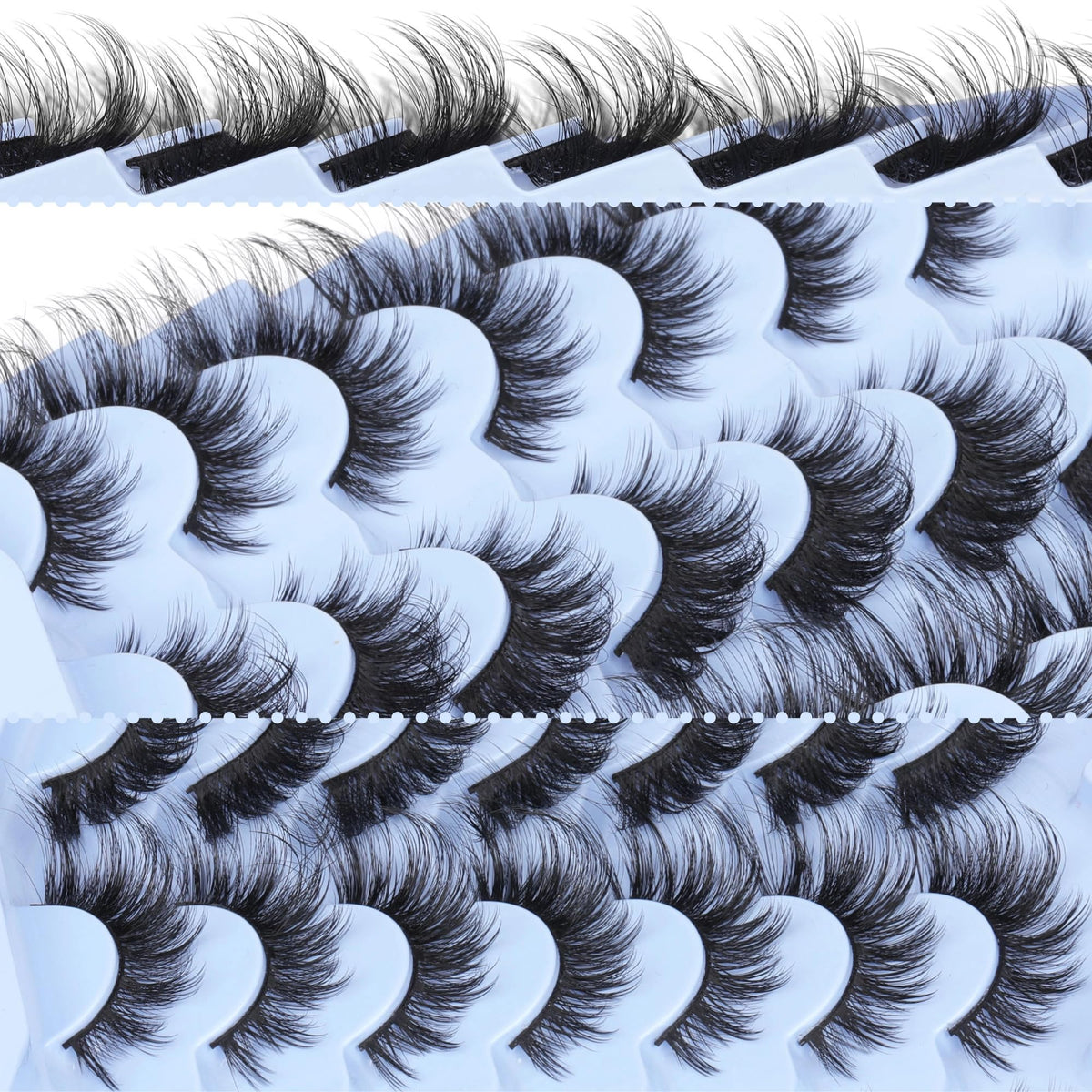 Side view of TNFVLONEINS cat eye lashes