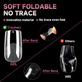 Side view of UNA GELLA Medium Square Nail Tips