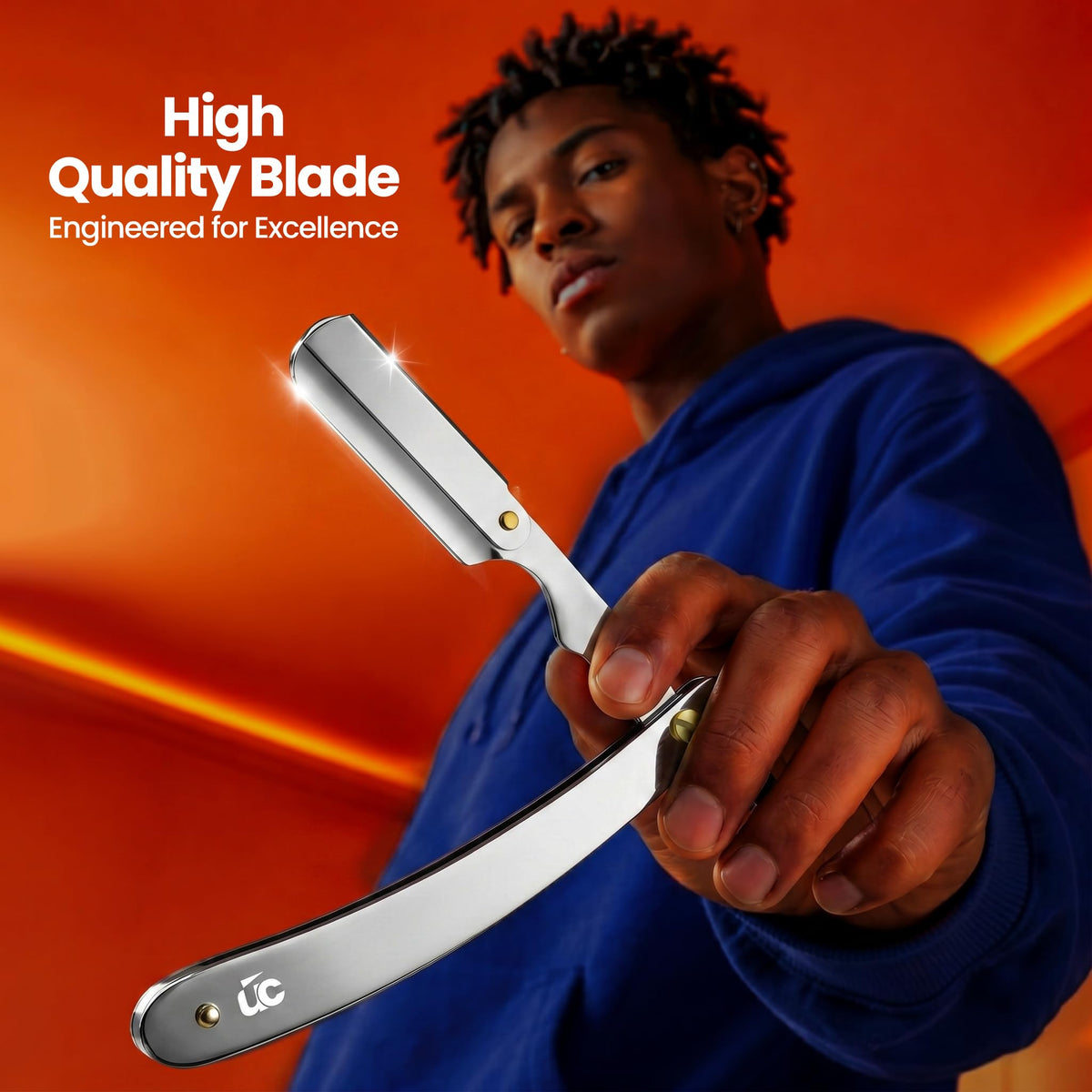 Side view of Utopia Care Straight Razor