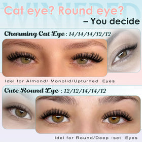 Side view of Winifred Fluffy Lash Clusters