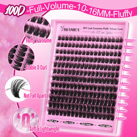 Side view of Yawamica Fluffier Lashes Clusters Kit packaging