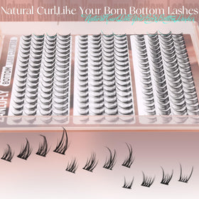Side view of zanlufly Natural Lower Lashes demonstrating softness