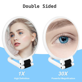 Sifolo 30x Magnifying Mirror side view showing adjustable handle