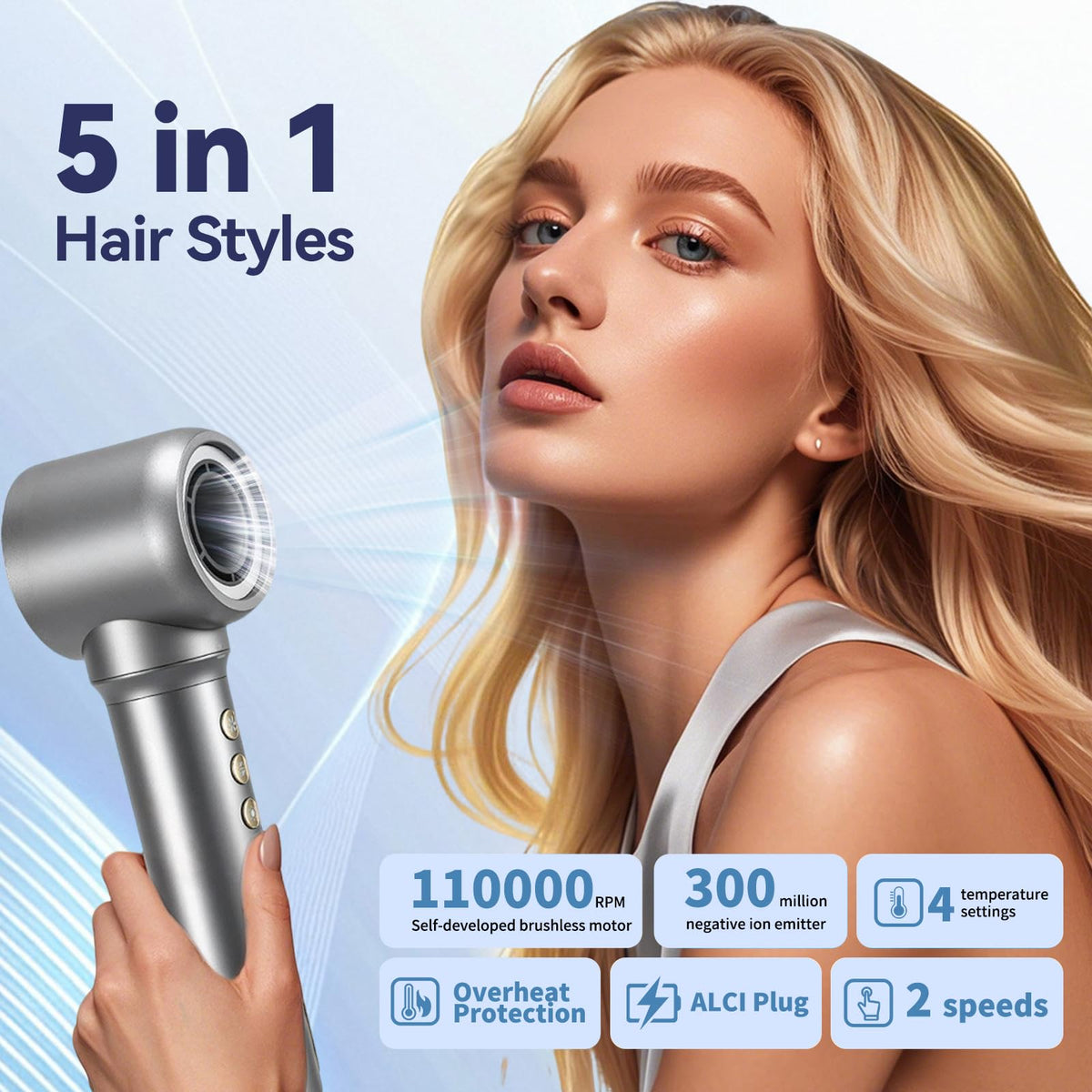 SIGBOT 5-in-1 Hair Dryer Brush packaging