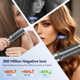 SIGBOT hair dryer brush showing volumizing round brush attachment