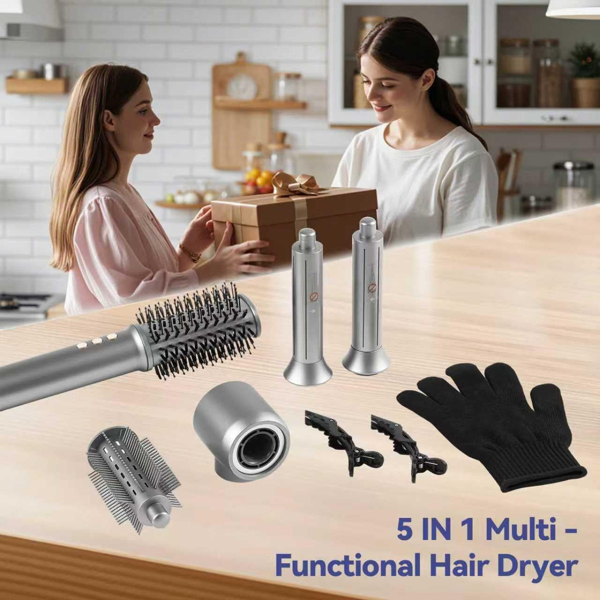 SIGBOT hair dryer brush with smoothing brush attachment