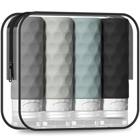 Silevoler travel bottles for toiletries front view with modern design