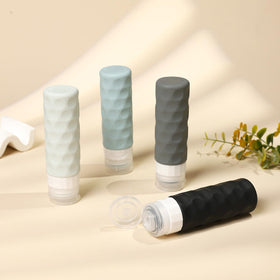 Silevoler travel bottles packed in a suitcase for travel