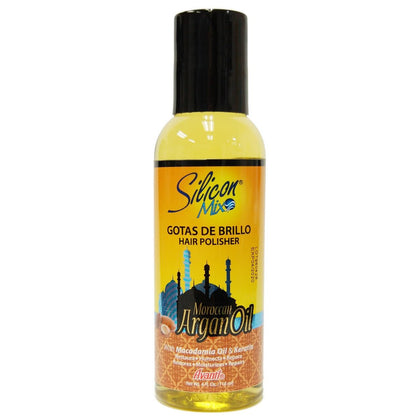 Silicon Mix Argan Oil Hair Polisher 4oz front view with packaging