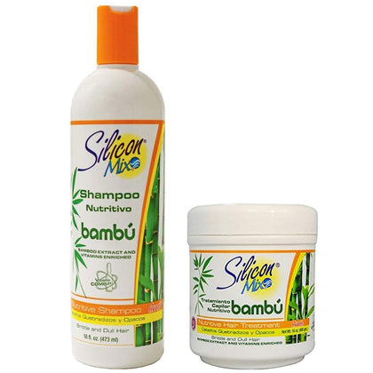 Silicon Mix Bambu Nutritive Shampoo 16oz and Deep 8oz packaging