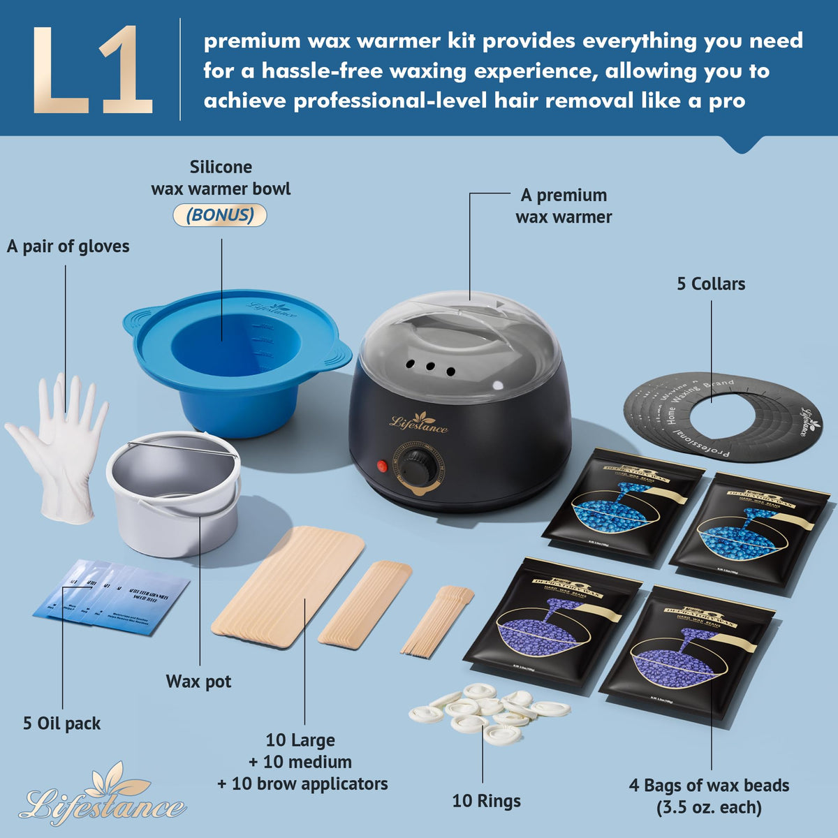 Silicone bowl included in Lifestance waxing kit