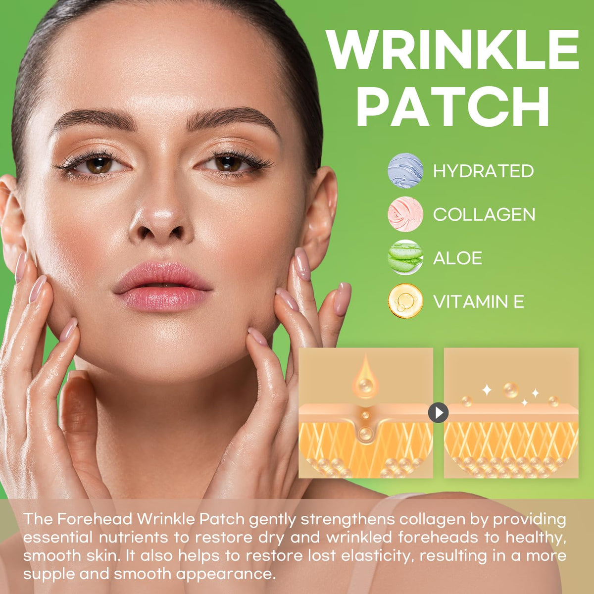 SILKDERMIS Forehead Wrinkle Patch close-up showing texture