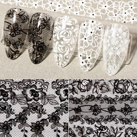 SILPECWEE Lace Nail Foil used on acrylic nails