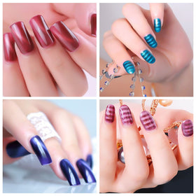 SILPECWEE set of cat eye nail magnets with effects